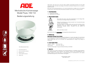 Manuale ADE KM 704 Paula Bilancia da cucina