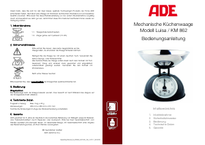 Manuale ADE KM 862 Luisa Bilancia da cucina