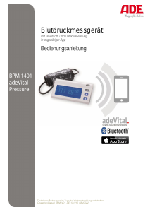Bedienungsanleitung ADE BPM 1401 adeVital Blutdruckmessgerät