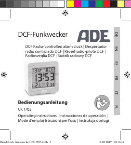 Manual de uso ADE CK 1705 Radiodespertador
