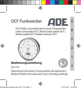 Manuale ADE CK 1713 Radiosveglia