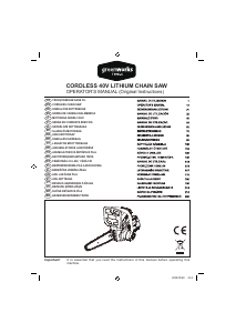 Manual Greenworks G40CS30 Ferăstrăul cu lanţ