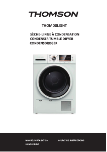 Mode d’emploi Thomson THTD8LIGHT Sèche-linge