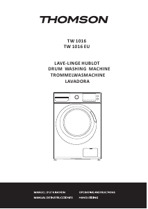 Manual Thomson TW 1016 Washing Machine