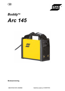 Instrukcja ESAB Buddy Arc 145 Spawarka