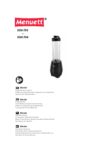 Bruksanvisning Menuett 000-794 Blender