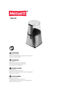 Manual Menuett 003-137 Coffee Grinder