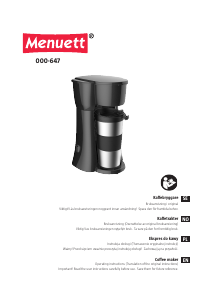 Manual Menuett 000-647 Coffee Machine