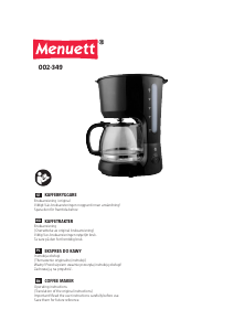 Bruksanvisning Menuett 002-349 Kaffemaskin