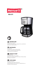 Bruksanvisning Menuett 002-571 Kaffemaskin