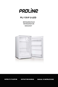 Mode d’emploi Proline PLI135-F-2-LED Réfrigérateur