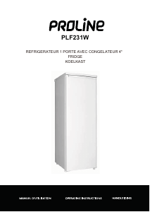 Mode d’emploi Proline PLF231W Réfrigérateur