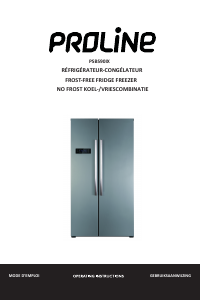 Mode d’emploi Proline PSBS90IX Réfrigérateur combiné