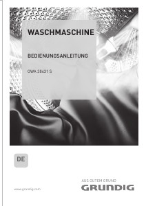 Bedienungsanleitung Grundig GWA 38431 Waschmaschine