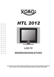 Bedienungsanleitung Xoro HTL 2012 LCD fernseher