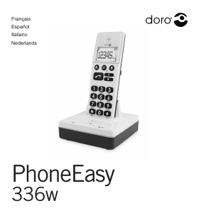 Manual de uso Doro PhoneEasy 336w Teléfono inalámbrico