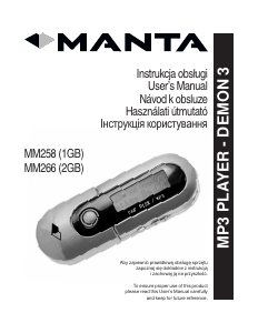 Manuál Manta MM266 Přehrávač MP3