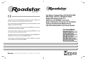 Bedienungsanleitung Roadstar CD-853USMPBT Autoradio