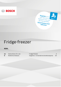 Manual Bosch KGN46UW30N Fridge-Freezer