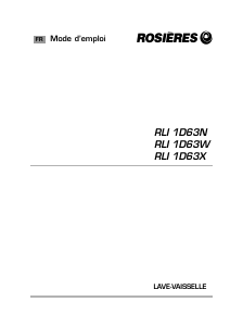 Mode d’emploi Rosières RLI 1D63B Lave-vaisselle