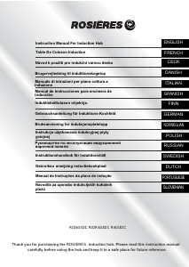 Instrukcja Rosières RID 633 DC Płyta do zabudowy