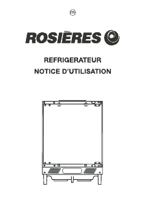 Mode d’emploi Rosières RBP 164 Réfrigérateur