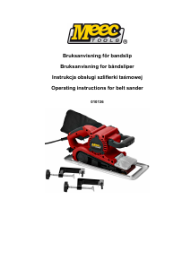 Bruksanvisning Meec Tools 010-136 Båndsliper