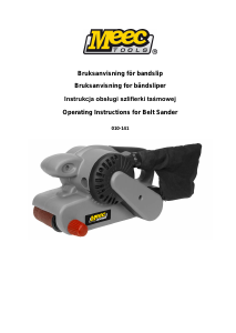 Bruksanvisning Meec Tools 010-141 Båndsliper