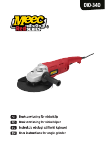 Bruksanvisning Meec Tools 010-340 Vinkelsliper