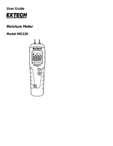 Manual Extech MO220 Moisture Meter