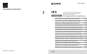 Посібник Sony Alpha ILCE-9 Цифрова камера