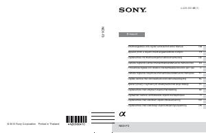 Käyttöohje Sony Alpha NEX-F3D Digitaalikamera