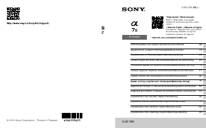 Käyttöohje Sony Alpha ILCE-7M2 Digitaalikamera