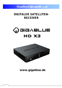 Bedienungsanleitung GigaBlue HD X3 Digital-receiver