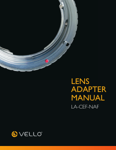 Manual Vello LA-CEF-NAF Lens Adapter
