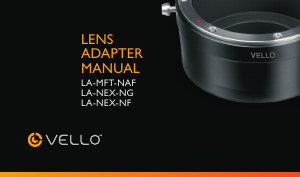 Manual Vello LA-MFT-NAF Lens Adapter