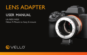 Manual Vello LA-NEX-NGII Lens Adapter