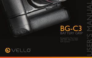 Manual Vello BG-C3 Battery Grip