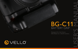 Manual Vello BG-C11 Battery Grip