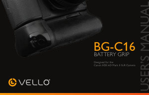 Manual Vello BG-C16 Battery Grip