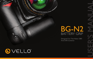 Manual Vello BG-N2 Battery Grip