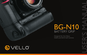 Manual Vello BG-N10 Battery Grip