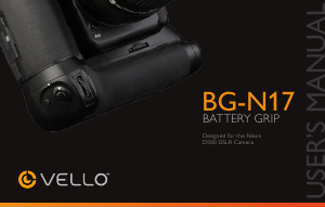 Manual Vello BG-N17 Battery Grip