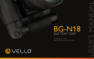 Manual Vello BG-N18 Battery Grip