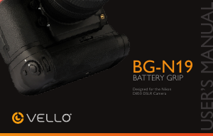 Manual Vello BG-N19 Battery Grip