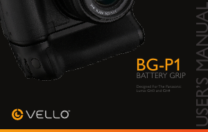 Manual Vello BG-P1 Battery Grip