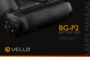 Manual Vello BG-P2 Battery Grip