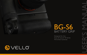 Manual Vello BG-S3 Battery Grip