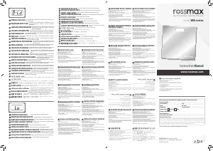 Manual de uso Rossmax WB101 Báscula