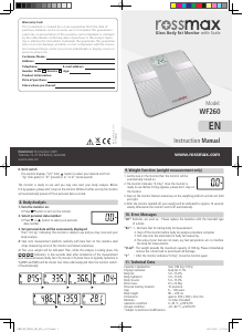 Handleiding Rossmax WF260 Weegschaal